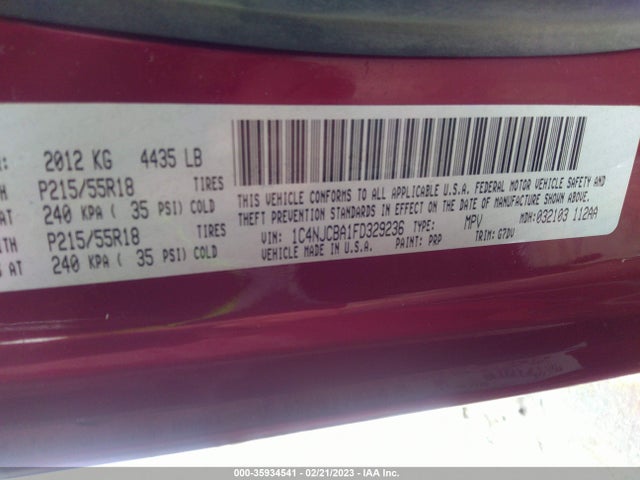 1C4NJCBA1FD329236 Jeep Compass Altitude Edition