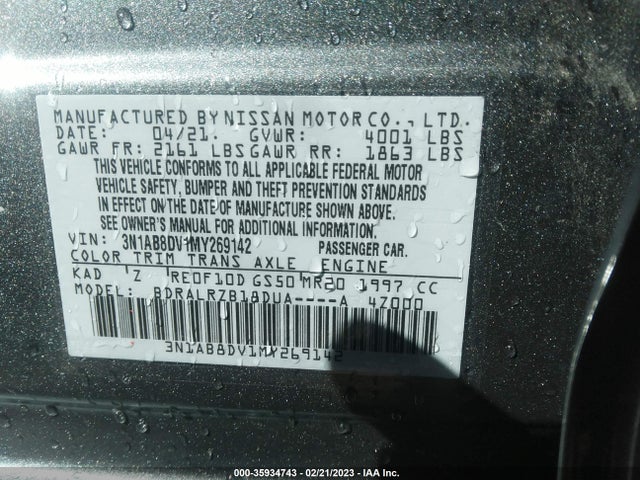 Nissan Sentra Sr Xtronic Cvt 2021 3N1AB8DV1MY269142 Image 9