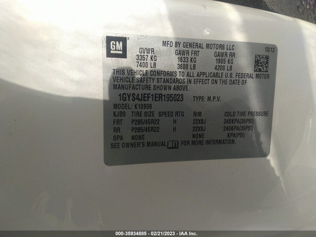Cadillac Escalade Esv Premium 2014 1GYS4JEF1ER195023 Image 10