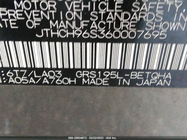 Lexus GS 300 2006 JTHCH96S360007695 Image 10