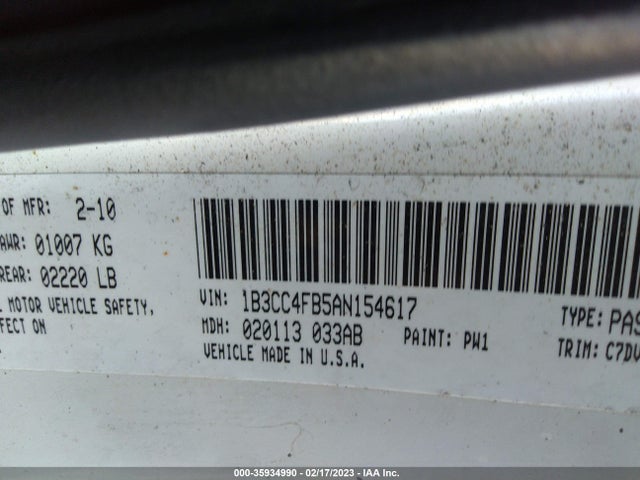 Dodge Avenger Sxt 2010 1B3CC4FB5AN154617 Image 9