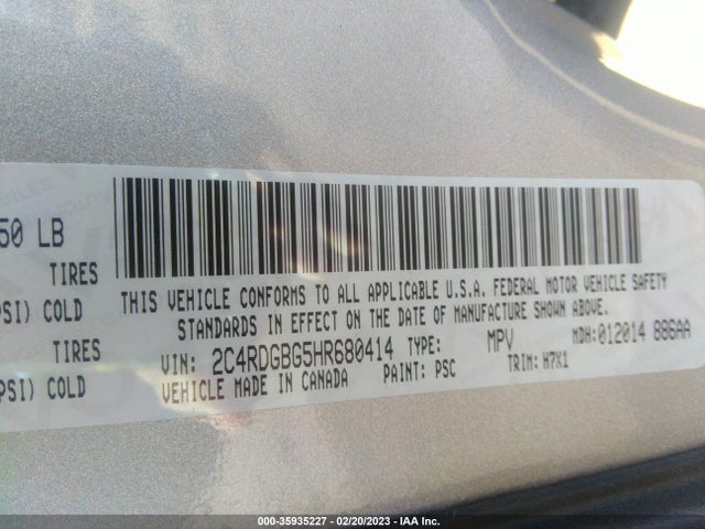 Dodge Grand Caravan Se 2017 2C4RDGBG5HR680414 Image 9