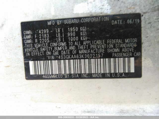 4S3GKAA63K3622157 Subaru IMPREZA