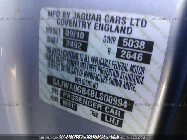 2011 JAGUAR XF SAJWA0GB4BLS00994 Photo 8