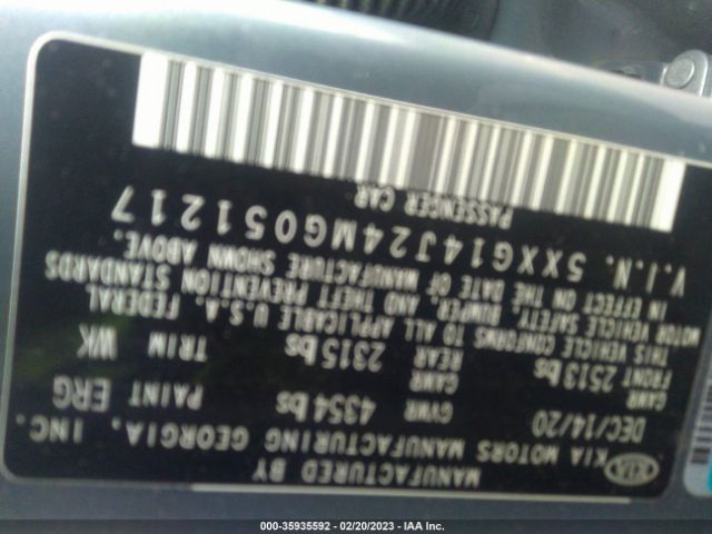 5XXG14J24MG051217 KIA K5 LXS