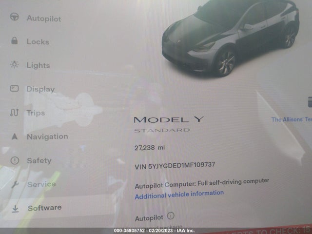 Tesla Model Y Standard Range 2021 5YJYGDED1MF109737 Image 7