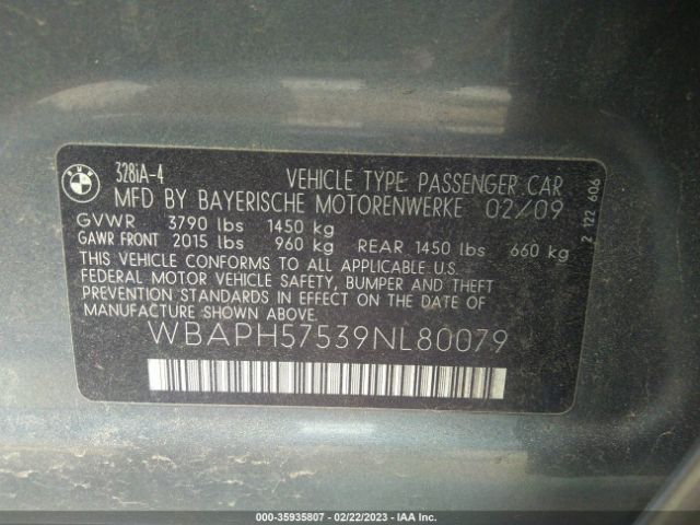 WBAPH57539NL80079 BMW 3 Series 328i
