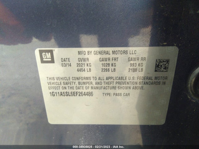 Chevrolet MALIBU LS 2014 1G11A5SL6EF264486 Image 11