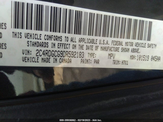 Dodge Grand Caravan 2013 2C4RDGCG9DR592183 Image 10