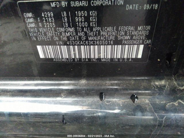 4S3GKAC63K3605016 Subaru Impreza Premium