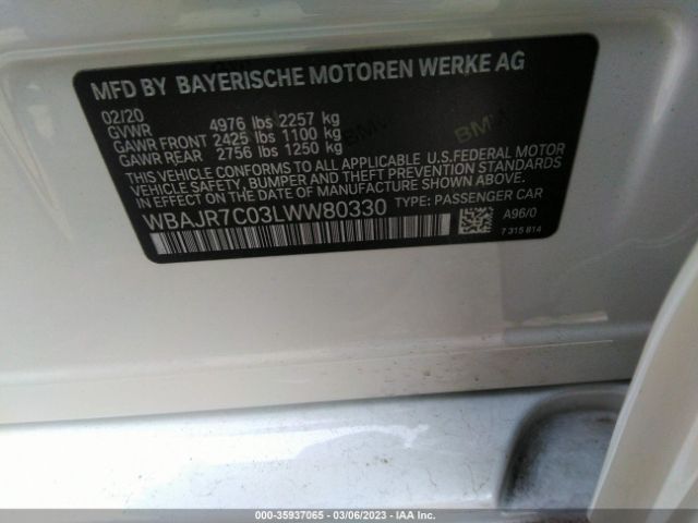 WBAJR7C03LWW80330 BMW 5 Series 530i Xdrive