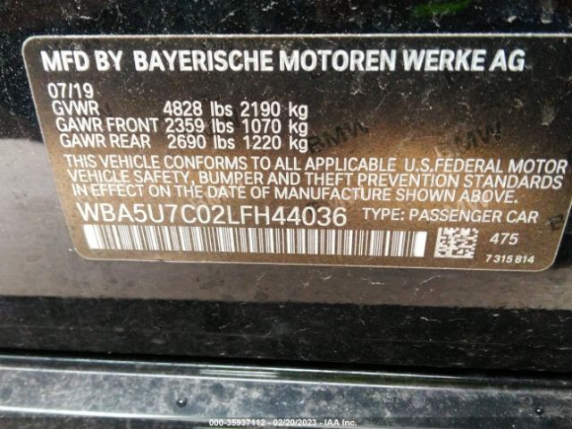 WBA5U7C02LFH44036 BMW 3 Series M340i