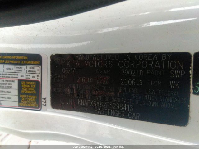 KNAFX6A82F5298413 KIA Forte Koup Ex