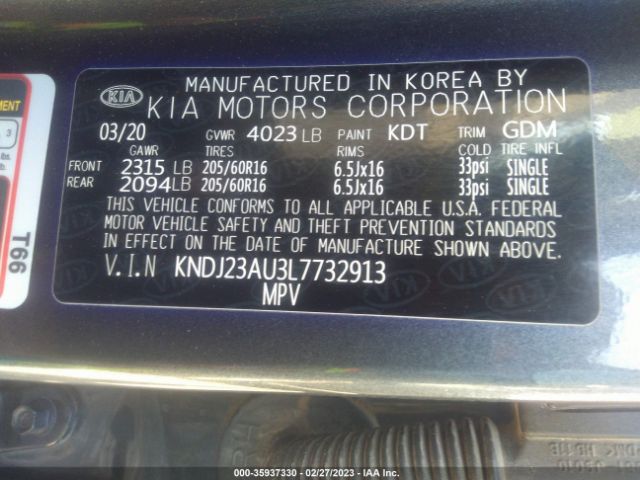 KNDJ23AU3L7732913 KIA SOUL LX