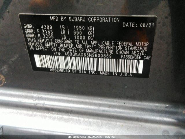 4S3GKAD65N3600869 Subaru Impreza Premium