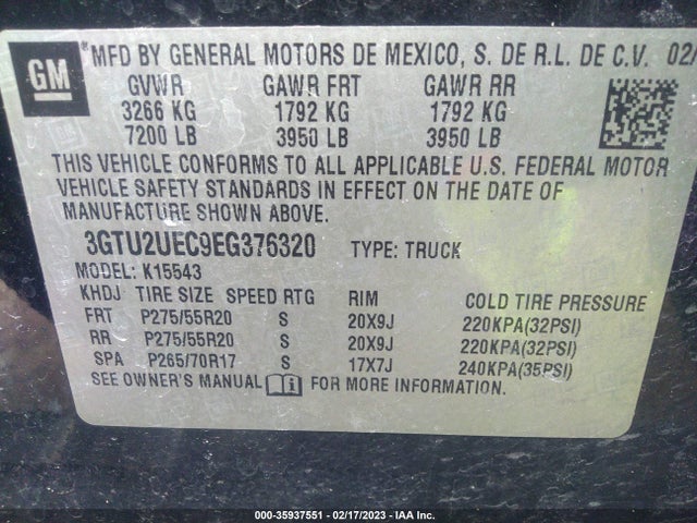 GMC Sierra 1500 Sle 2014 3GTU2UEC9EG376320 Image 9