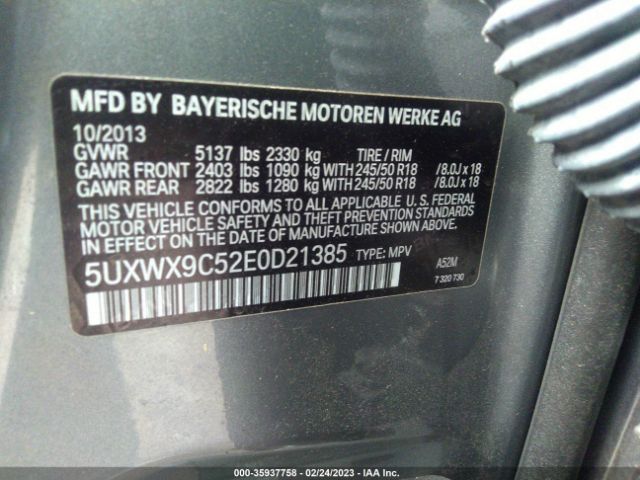 5UXWX9C52E0D21385 BMW X3 Xdrive28i