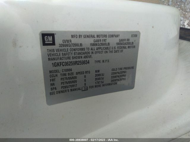 1GKFC06259R259834 GMC YUKON XL DENALI