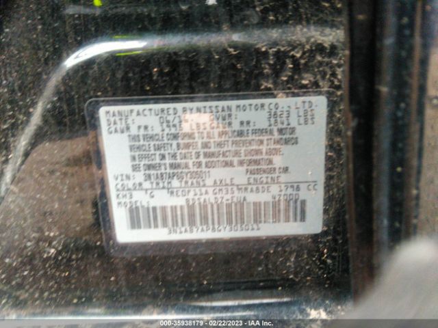 3N1AB7AP8GY305011 Nissan SENTRA SV