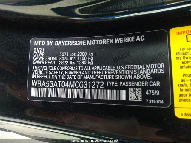 BMW 4 Series M440i 2021 WBA53AT04MCG31272 Image 9