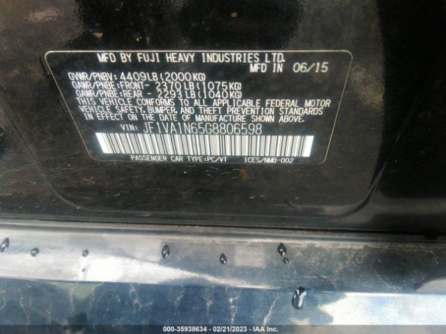 JF1VA1N65G8806598 Subaru Wrx Limited