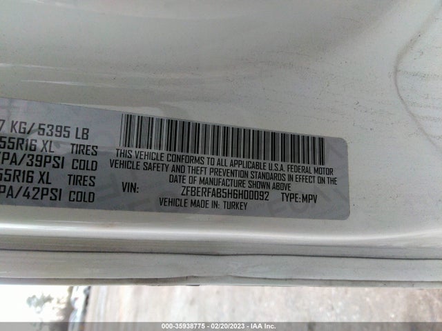 RAM Promaster City Cargo Van Tradesman 2017 ZFBERFAB5H6H00092 Image 10
