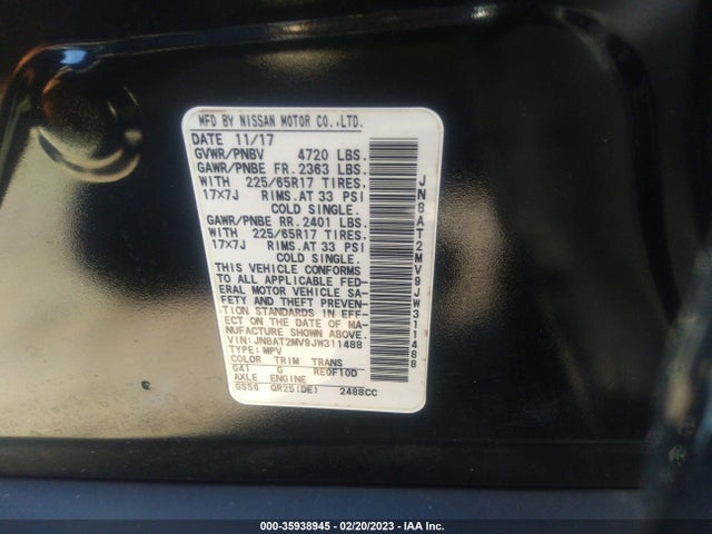 Nissan ROGUE SV 2018 JN8AT2MV9JW311488 Image 10