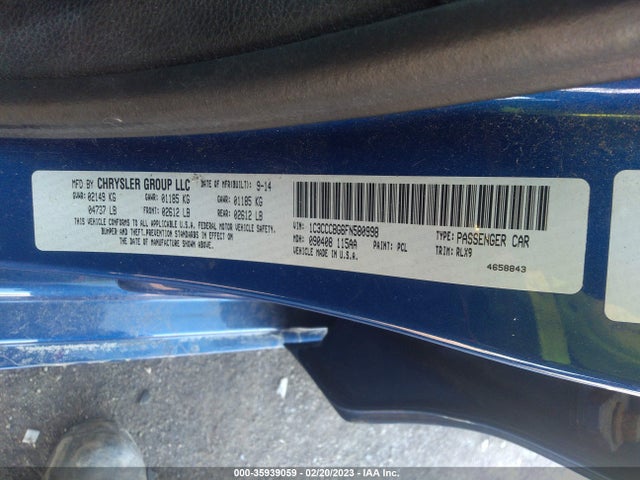 Chrysler 200 S 2015 1C3CCCBG6FN580998 Image 9