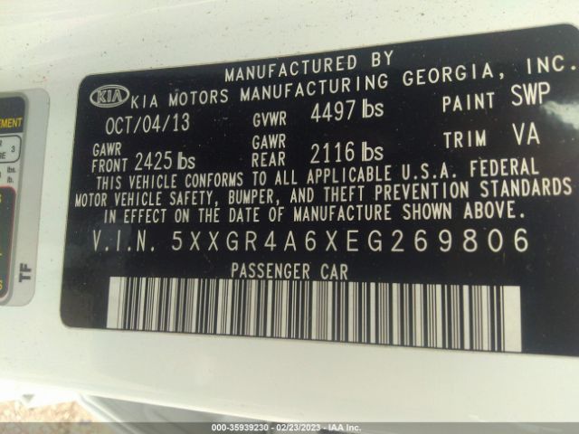 5XXGR4A6XEG269806 KIA Optima Sx Turbo