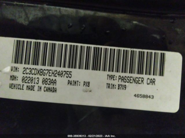 2C3CDXBG7EH240755 Dodge Charger Se