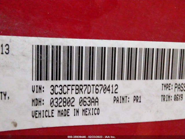 2013 FIAT 500 3C3CFFBR7DT670412 Photo 8