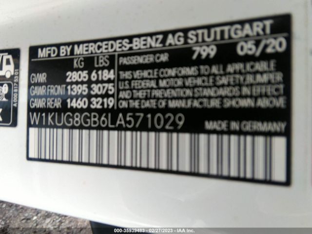 W1KUG8GB6LA571029 Mercedes-Benz S-class S 560