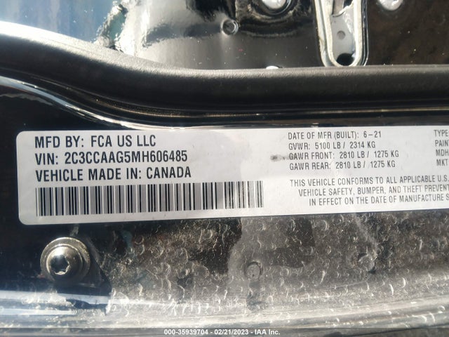 2C3CCAAG5MH606485 Chrysler 300 Touring