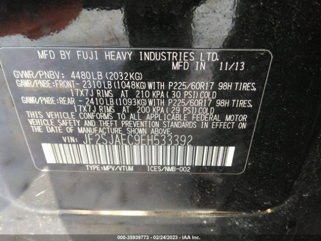 JF2SJAEC9EH533392 Subaru Forester 2.5i Premium