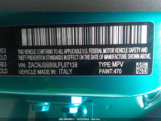 ZACNJBBB9LPL87138 Jeep Renegade Latitude