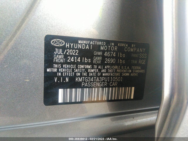 2023 Genesis G70, VIN: KMTG34TA3PU110501