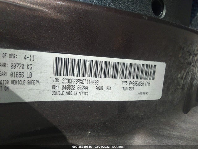 Fiat 500 SPORT 2012 3C3CFFBRXCT110009 Image 9