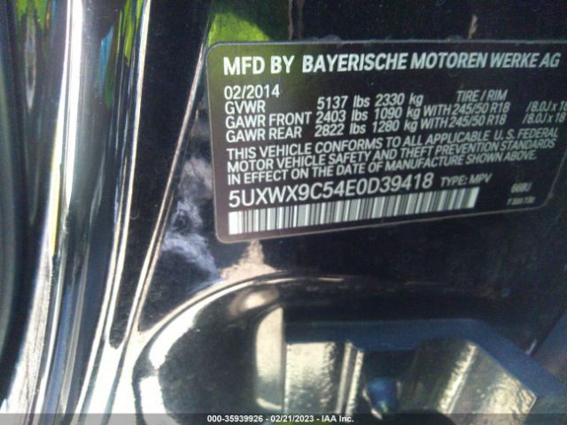 5UXWX9C54E0D39418 BMW X3 Xdrive28i
