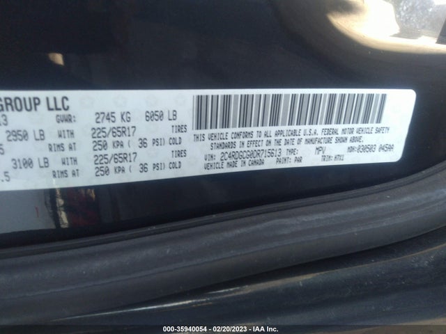 2013 DODGE GRAND CARAVAN SXT VIN: 2C4RDGCG0DR715613
