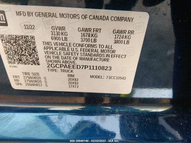 Chevrolet Silverado 1500 Ltz 2023 2GCPAEED7P1110823 Image 9