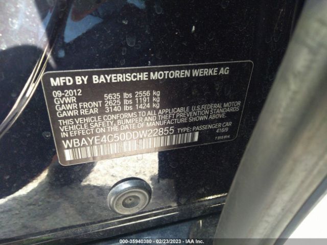 WBAYE4C50DDW22855 BMW 7 Series 740li