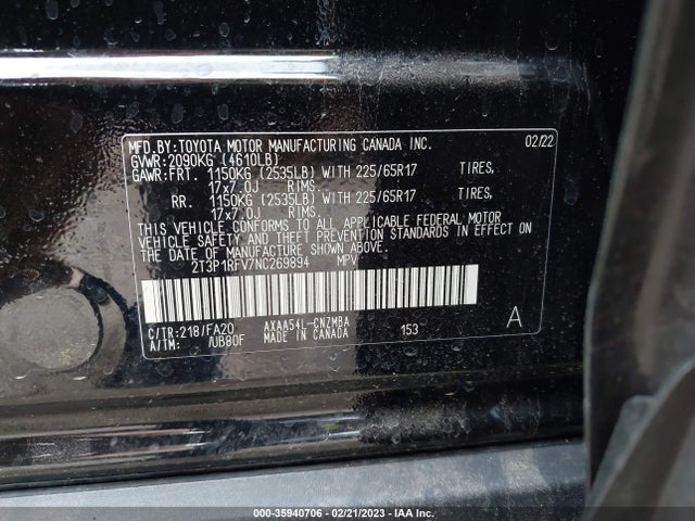 Toyota Rav4 Xle 2022 2T3P1RFV7NC269894 Image 9