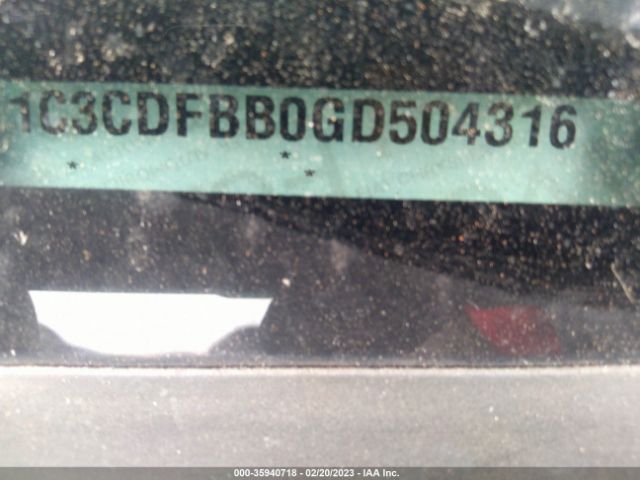 1C3CDFBB0GD504316 Dodge DART SXT