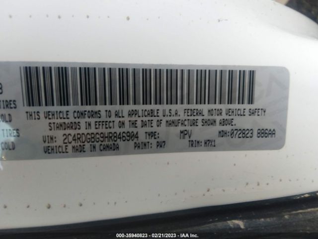 2C4RDGBG9HR846904 Dodge Grand Caravan Se