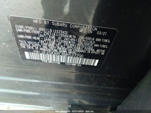 JF2SKARC8MH527296 Subaru Forester Sport