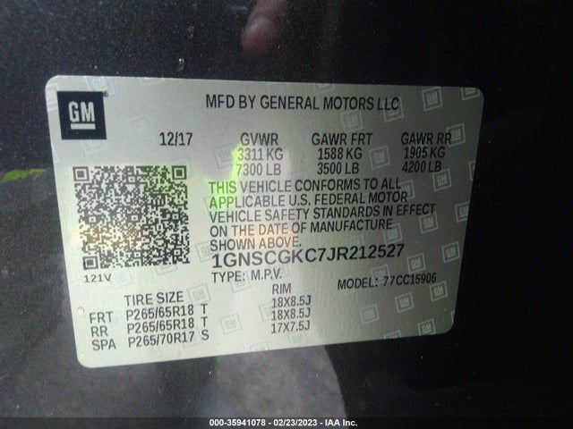 Chevrolet Suburban Ls 2018 1GNSCGKC7JR212527 Image 10