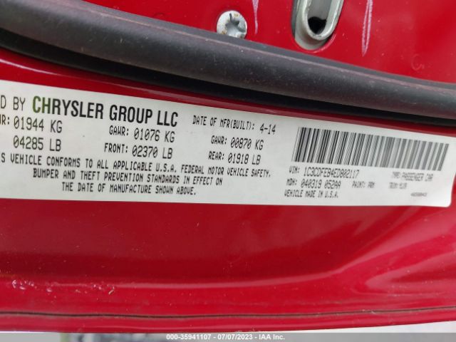 1C3CDFEB4ED802117 Dodge DART GT