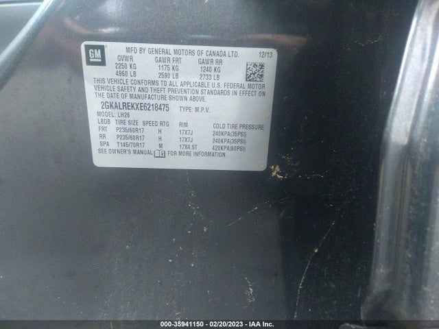 GMC Terrain 2014 2GKALREKXE6218475 Image 10