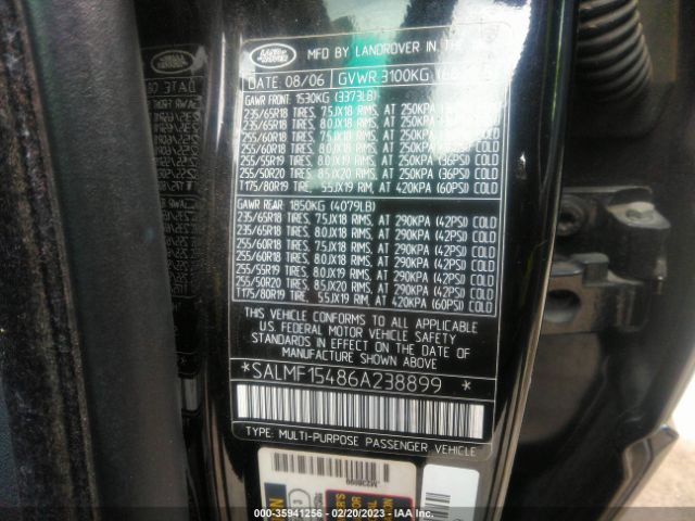 SALMF15486A238899 Land Rover Range Rover Hse