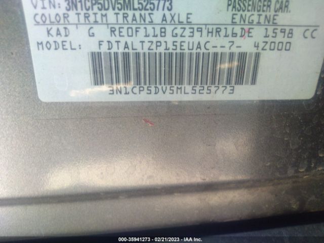 3N1CP5DV5ML525773 Nissan KICKS SR